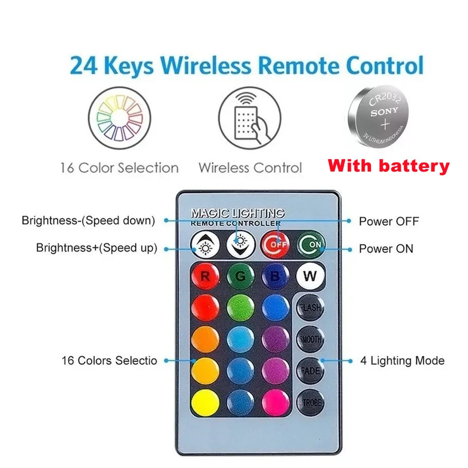 E27 LED RGB Spotlight Bulb with IR Remote Control - 4W, 10W, 15W, AC 85-265V, Smart Home Decor Lighting