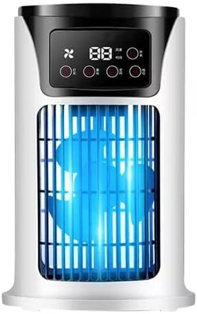 Mini Ar Condicionado Portátil com Ventilador Multiuso, Umidificador de 300ml, Luz LED, USB e Bivolt