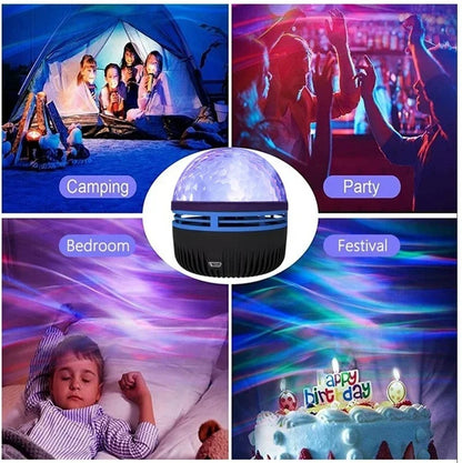 Projetor LED Galaxy Rotativo – Iluminação Atmosférica para Quarto, Festas e Eventos