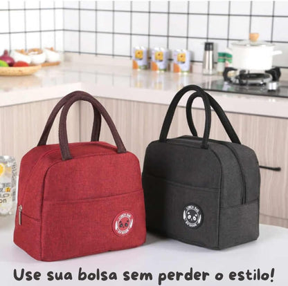 Bolsa Termica Com Alça Marmita Lancheira Marmiteira Academia Dieta Trabalho Passeios Escola Feminina Masculina PREMIUM (Azul)