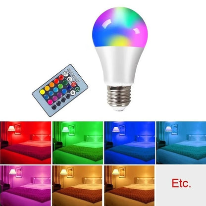 E27 LED RGB Spotlight Bulb with IR Remote Control - 4W, 10W, 15W, AC 85-265V, Smart Home Decor Lighting