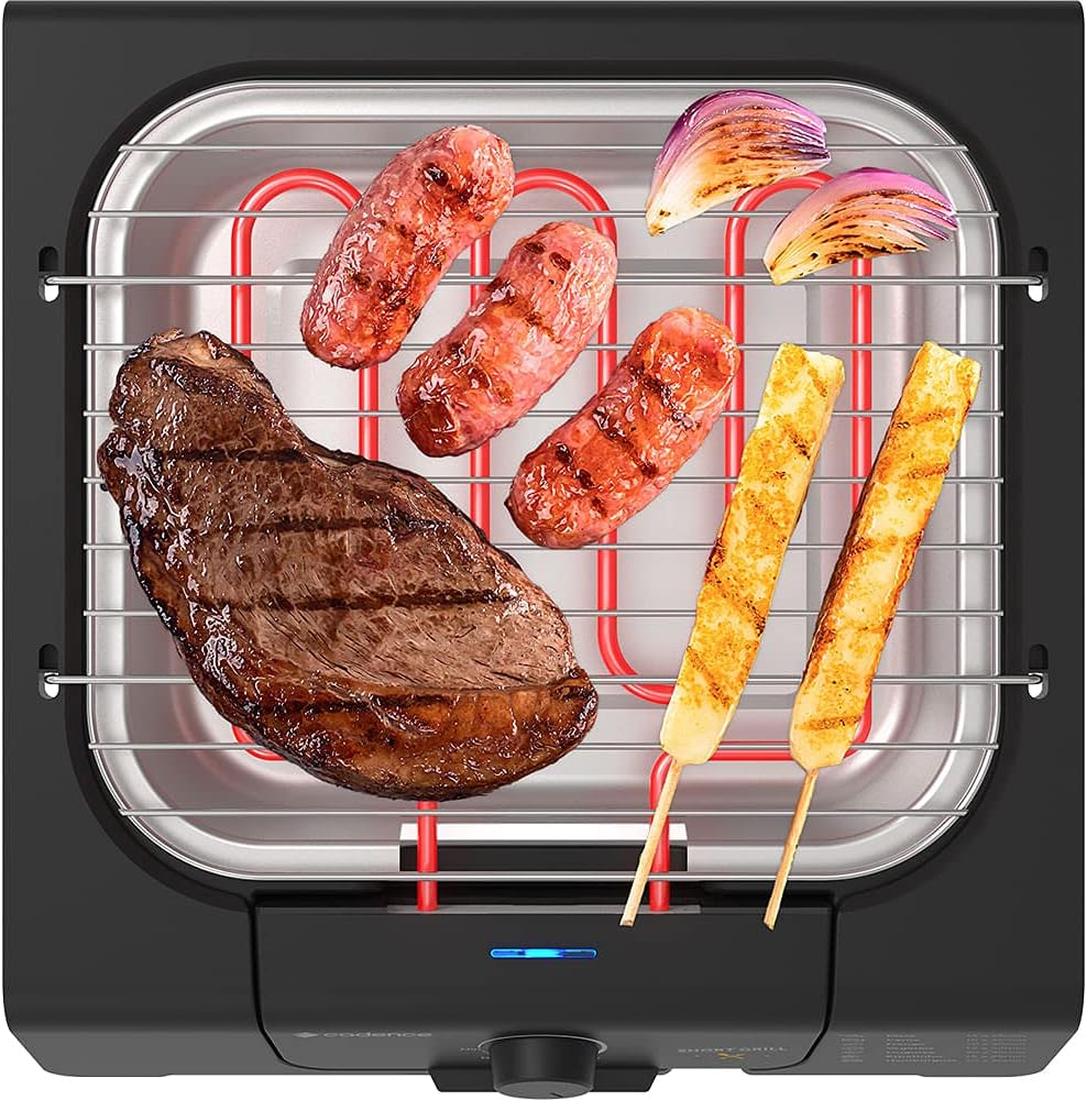 Churrasqueira Grill Eletrica Cadence Short, 1200W, Preto, 220V, GRL805