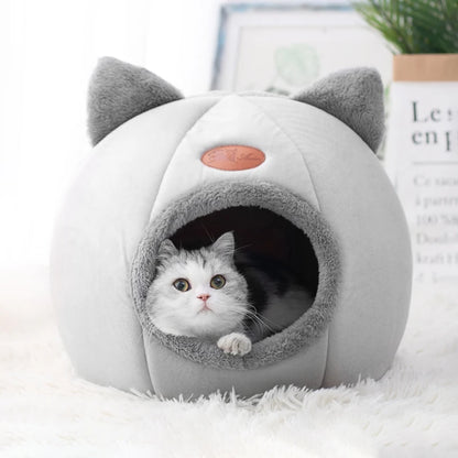 Cama Gato com Design de Tenda Aconchegante para Gatos e Cães de Pequeno Porte