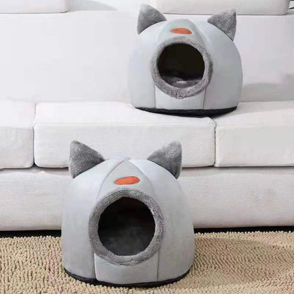 Cama Gato com Design de Tenda Aconchegante para Gatos e Cães de Pequeno Porte