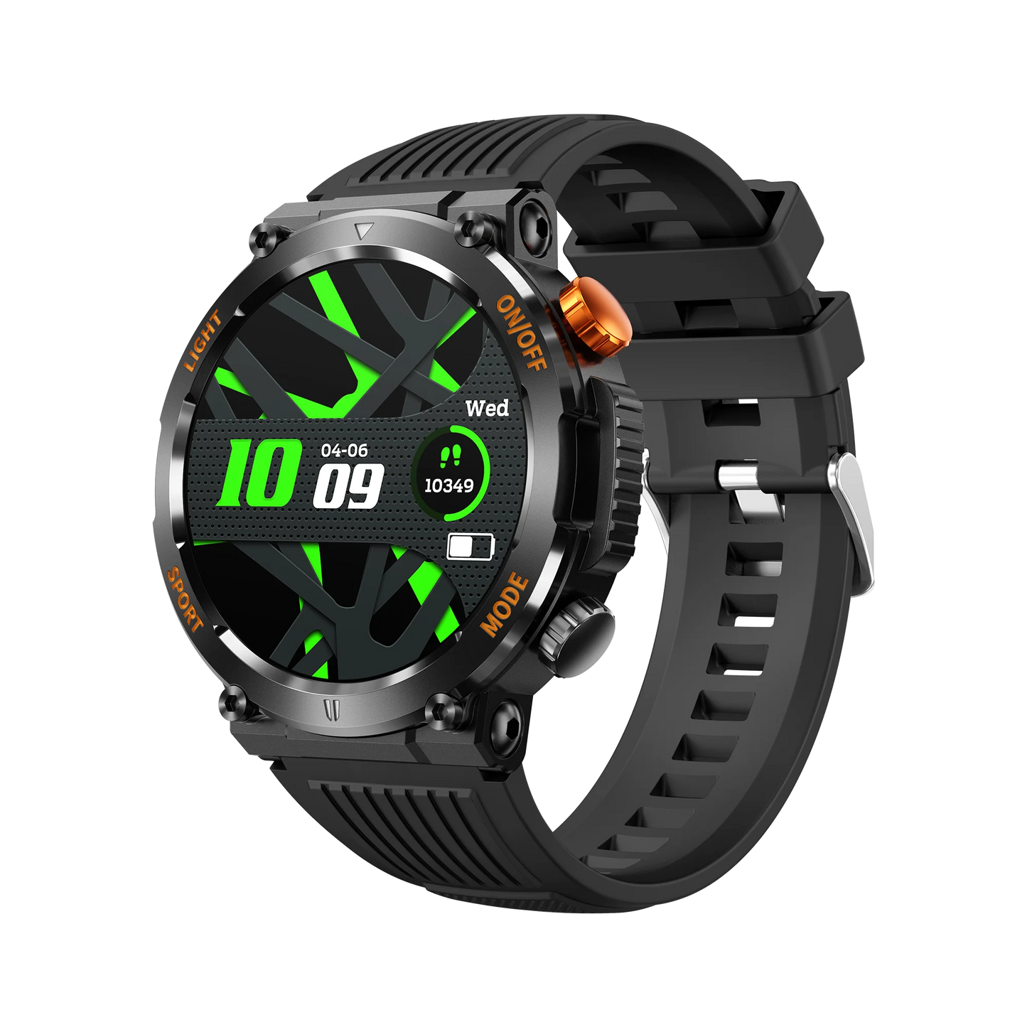 Relógio Smartwatch Outdoor HT17 – LED, Bússola, Bluetooth e Monitor de Saúde