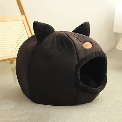 Cama Gato com Design de Tenda Aconchegante para Gatos e Cães de Pequeno Porte