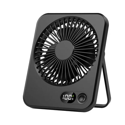 Mini Ventilador Portátil USB Recarregável – 5 Velocidades, Silencioso e Dobrável