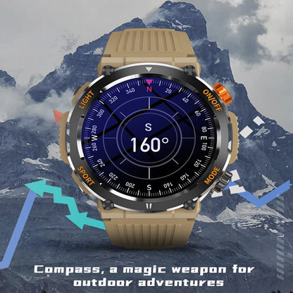 Relógio Smartwatch Outdoor HT17 – LED, Bússola, Bluetooth e Monitor de Saúde