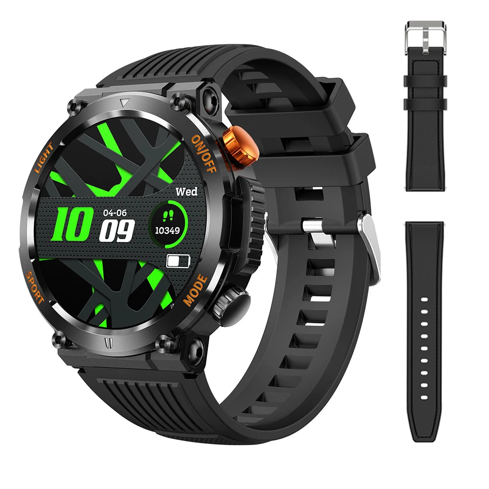 Relógio Smartwatch Outdoor HT17 – LED, Bússola, Bluetooth e Monitor de Saúde