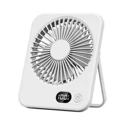 Mini Ventilador Portátil USB Recarregável – 5 Velocidades, Silencioso e Dobrável