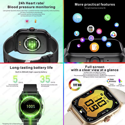 Xiaomi 2025 Smart Watch for Men and Women - Blood Oxygen and Heart Rate Monitoring, Sports Fitness Features, Bluetooth Calling