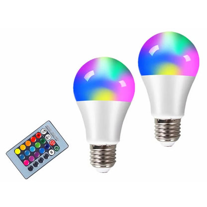 E27 LED RGB Spotlight Bulb with IR Remote Control - 4W, 10W, 15W, AC 85-265V, Smart Home Decor Lighting