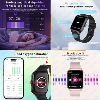 Xiaomi 2025 Smart Watch for Men and Women - Blood Oxygen and Heart Rate Monitoring, Sports Fitness Features, Bluetooth Calling