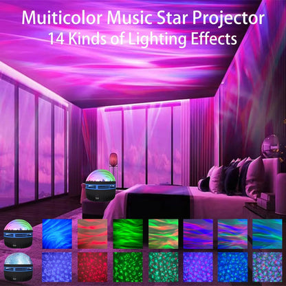 Projetor LED Galaxy Rotativo – Iluminação Atmosférica para Quarto, Festas e Eventos